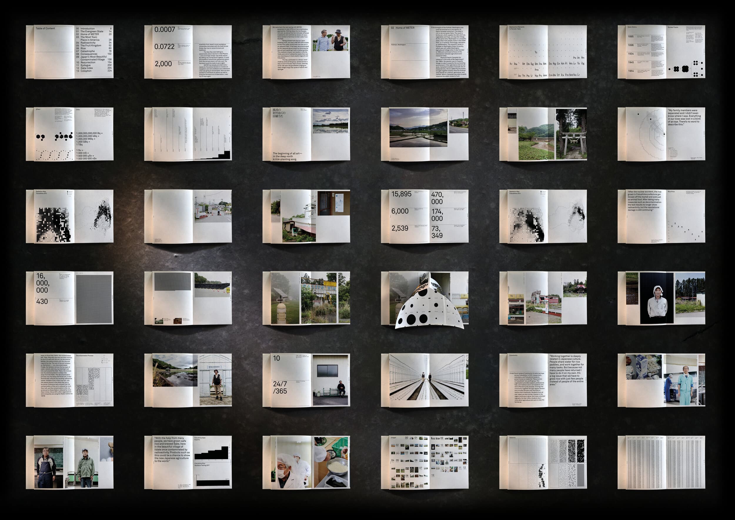 Made in Fukushima — an overview of the book's page spreads